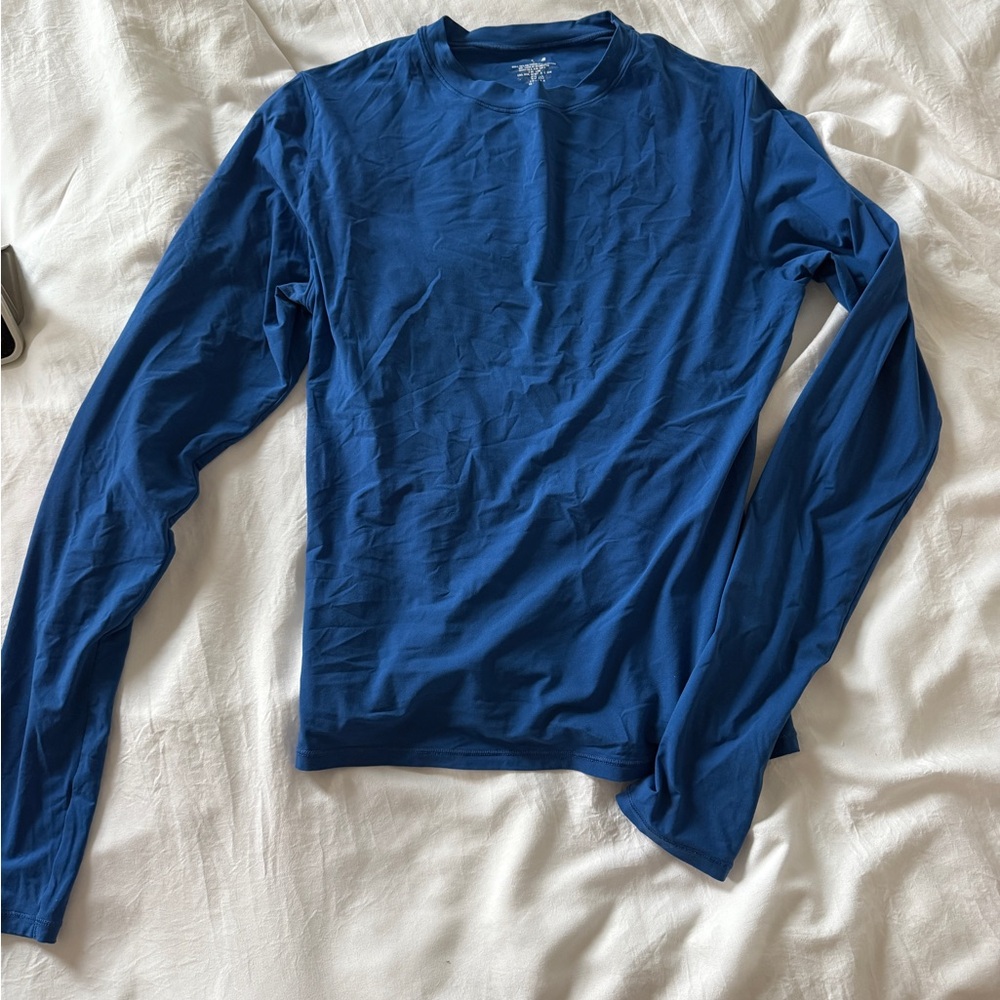 Skims Soft Smoothing Seamless Long Sleeve T-Shirt - Royal Blue